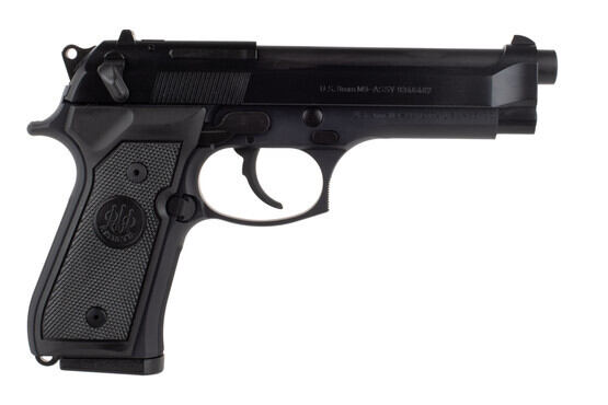 Beretta M9 9mm pistol features a 4 inch barrel